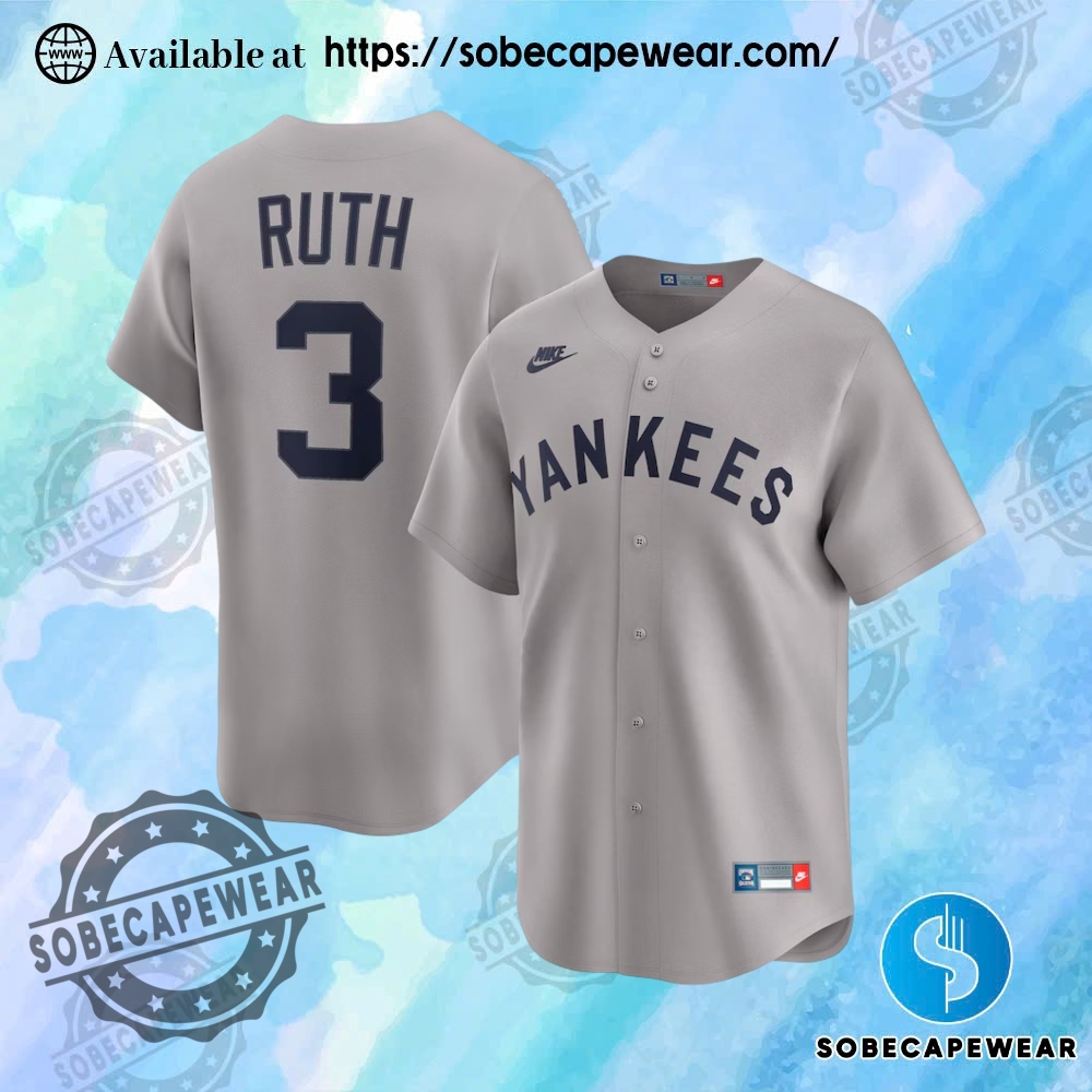 These New Jerseys Are Defining the 2025 Season 6 Babe Ruth New York Yankees Nike Throwback Cooperstown Collection Limited Gray Jersey