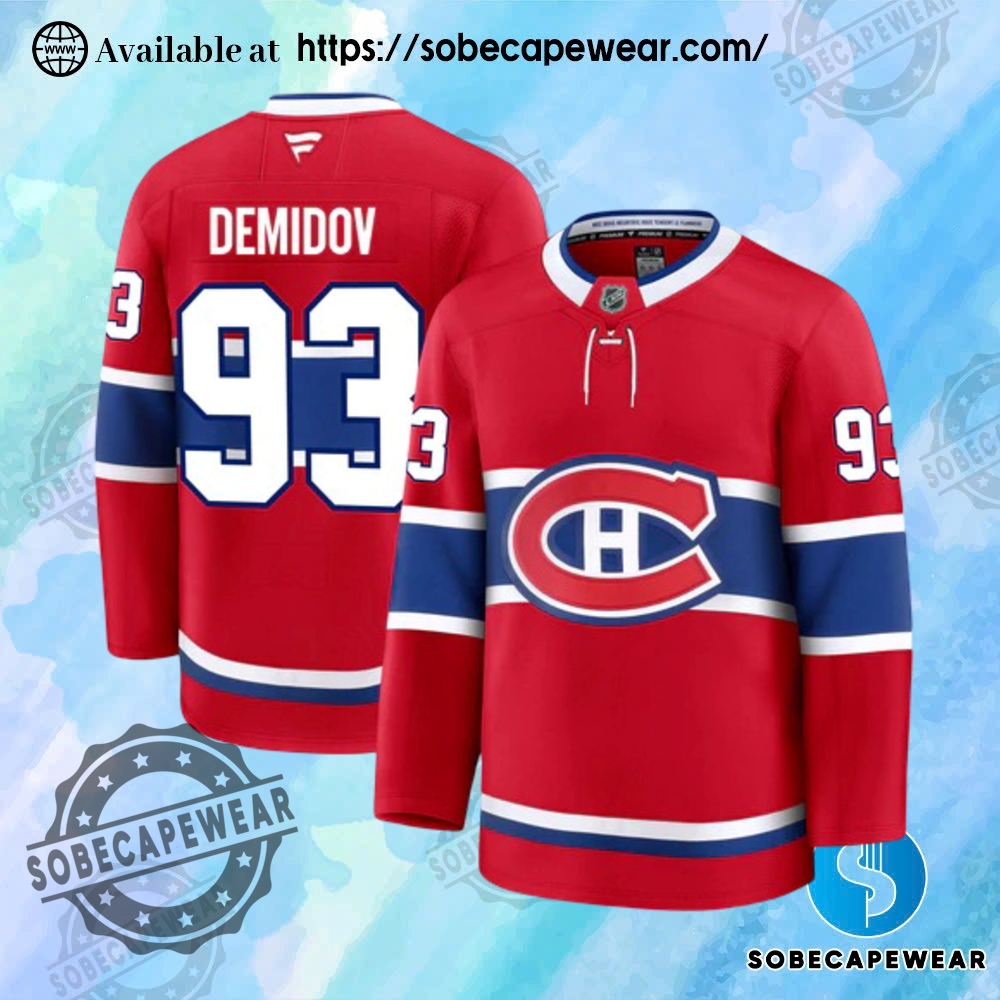 25 Stunning Personalized Hockey Jerseys to Match Your Unique Style 3 Ivan Demidov Montreal Canadiens Fanatics Home Premium Red Jersey