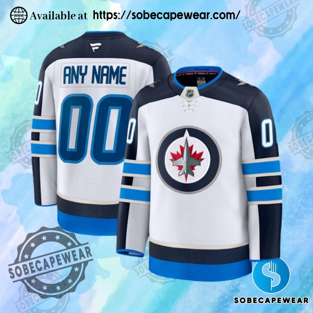 25 Stunning Personalized Hockey Jerseys to Match Your Unique Style 6 Personalize Winnipeg Jets 2024 Fanatics Premium Official Nhl Away Jersey