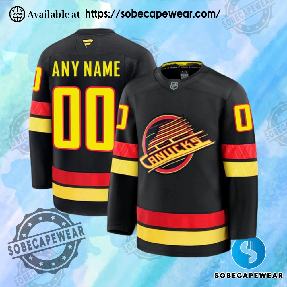 25 Stunning Personalized Hockey Jerseys to Match Your Unique Style 9 Personalize Vancouver Canucks 2024 Fanatics Premium Official Nhl Third Alternate Jersey