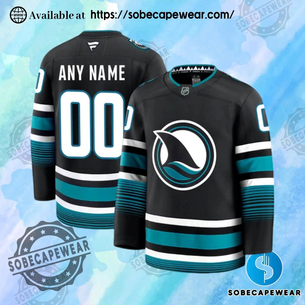 25 Stunning Personalized Hockey Jerseys to Match Your Unique Style 13 Personalize San Jose Sharks 2024 Fanatics Premium Official Nhl Third Alternate Jersey
