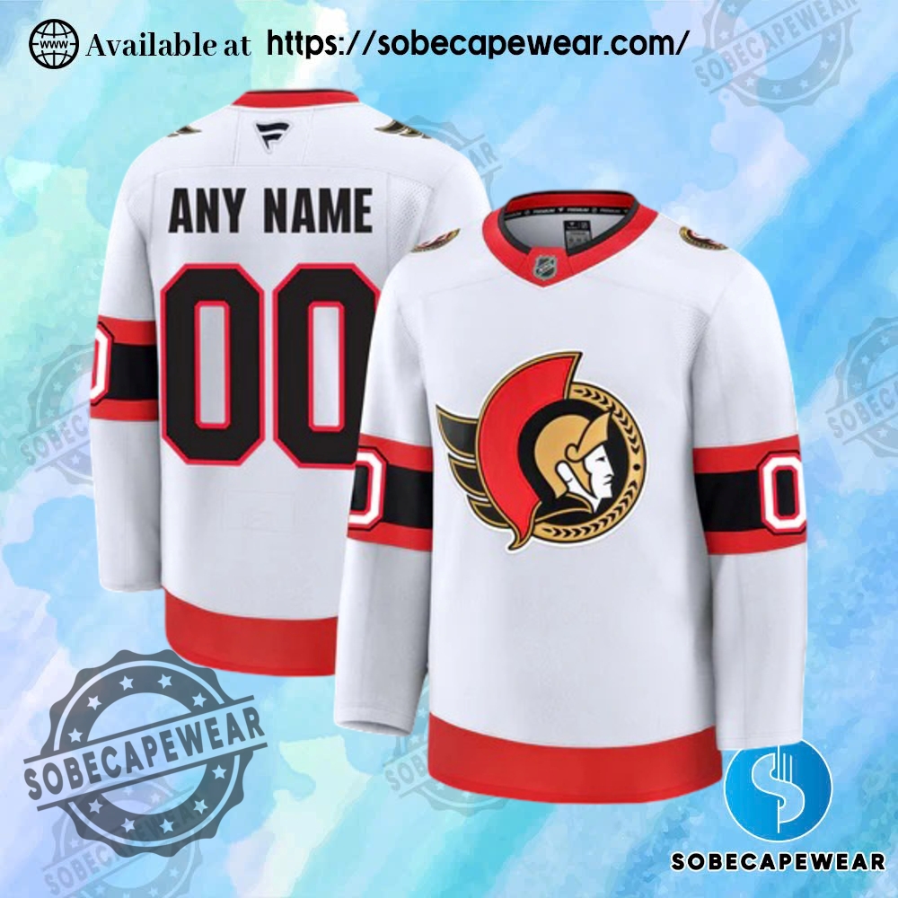 25 Stunning Personalized Hockey Jerseys to Match Your Unique Style 18 Personalize Ottawa Senators 2024 Fanatics Premium Official Nhl Away Jersey