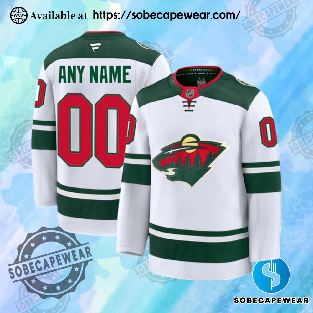 25 Stunning Personalized Hockey Jerseys to Match Your Unique Style 22 Personalize Minnesota Wild 2024 Fanatics Premium Official Nhl Away Jersey