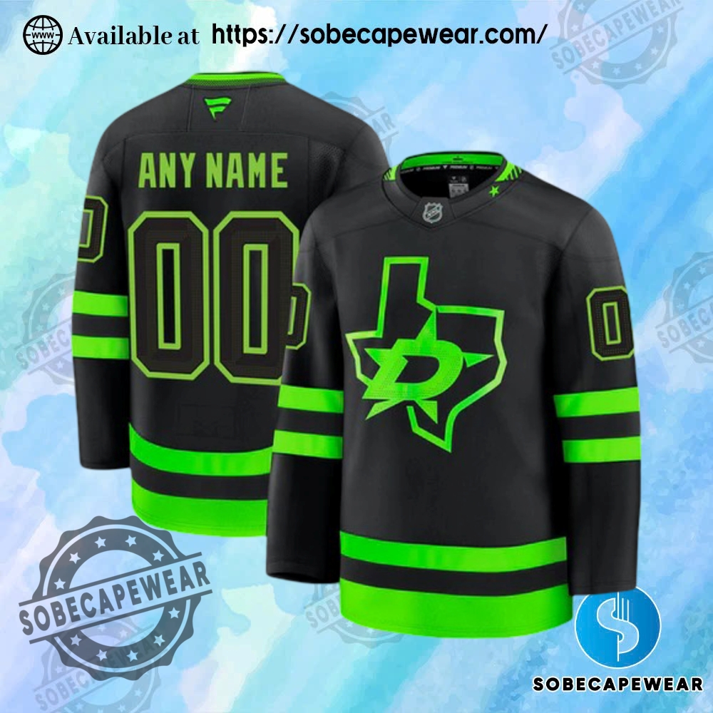 25 Stunning Personalized Hockey Jerseys to Match Your Unique Style 23 Personalize Dallas Stars 2024 Fanatics Premium Official Nhl Third Alternate Jersey
