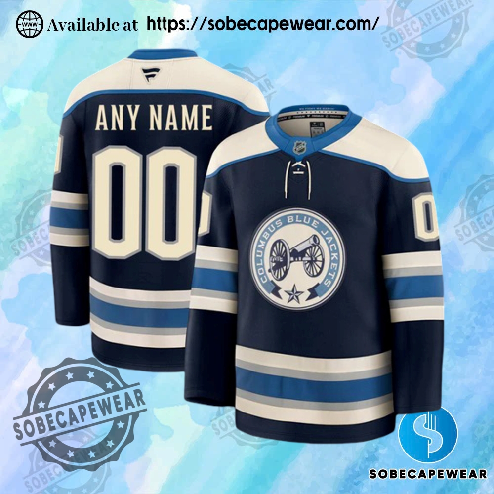 25 Stunning Personalized Hockey Jerseys to Match Your Unique Style 26 Personalize Columbus Blue Jackets 2024 Fanatics Premium Third Alternate Nhl Jersey