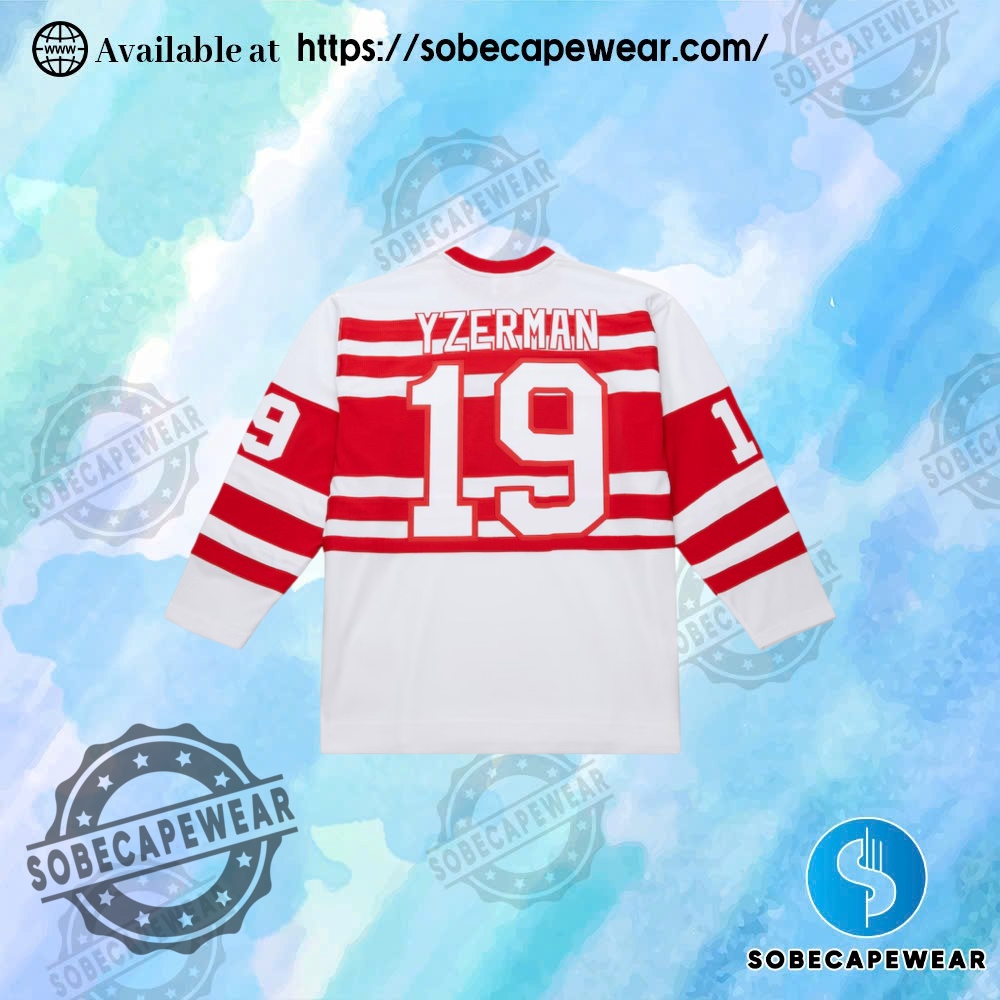 Mens Steve Yzerman White Detroit Red Wings Power Play Jersey 3 Mens Steve Yzerman White Detroit Red Wings Power Play Jersey sobecapewear 2