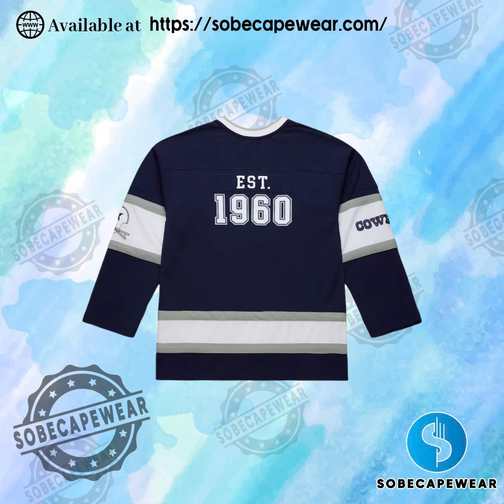Womens Navy Dallas Cowboys Throwback Fashion Hockey Jersey 3 Womens Navy Dallas Cowboys Throwback Fashion Hockey Jersey sobecapewear 2