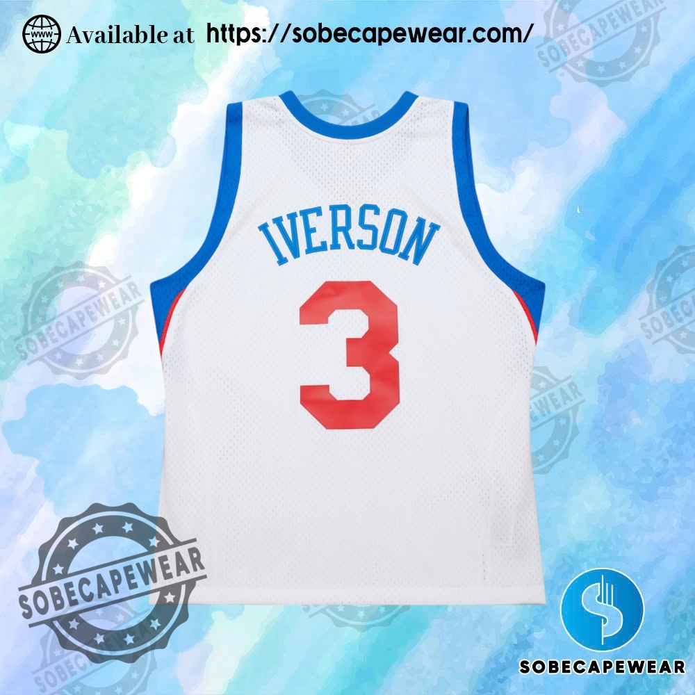 Mens Allen Iverson White Philadelphia 76Ers Swingman Jersey 3 Mens Allen Iverson White Philadelphia 76Ers Swingman Jersey sobecapewear 2