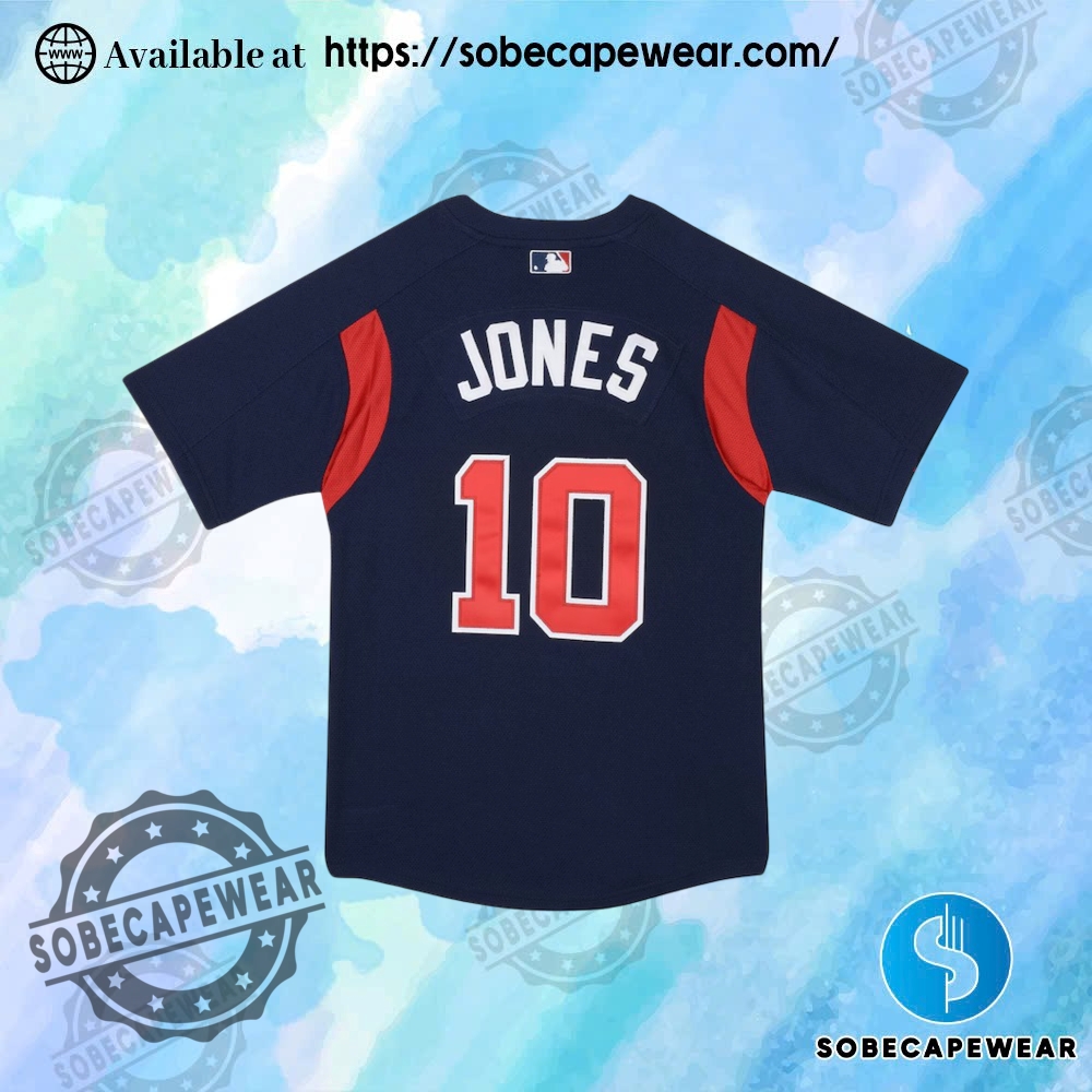 Chipper Jones Navy Atlanta Braves 2003 Authentic Batting Practice Jersey 3 Chipper Jones Navy Atlanta Braves 2003 Authentic Batting Practice Jersey