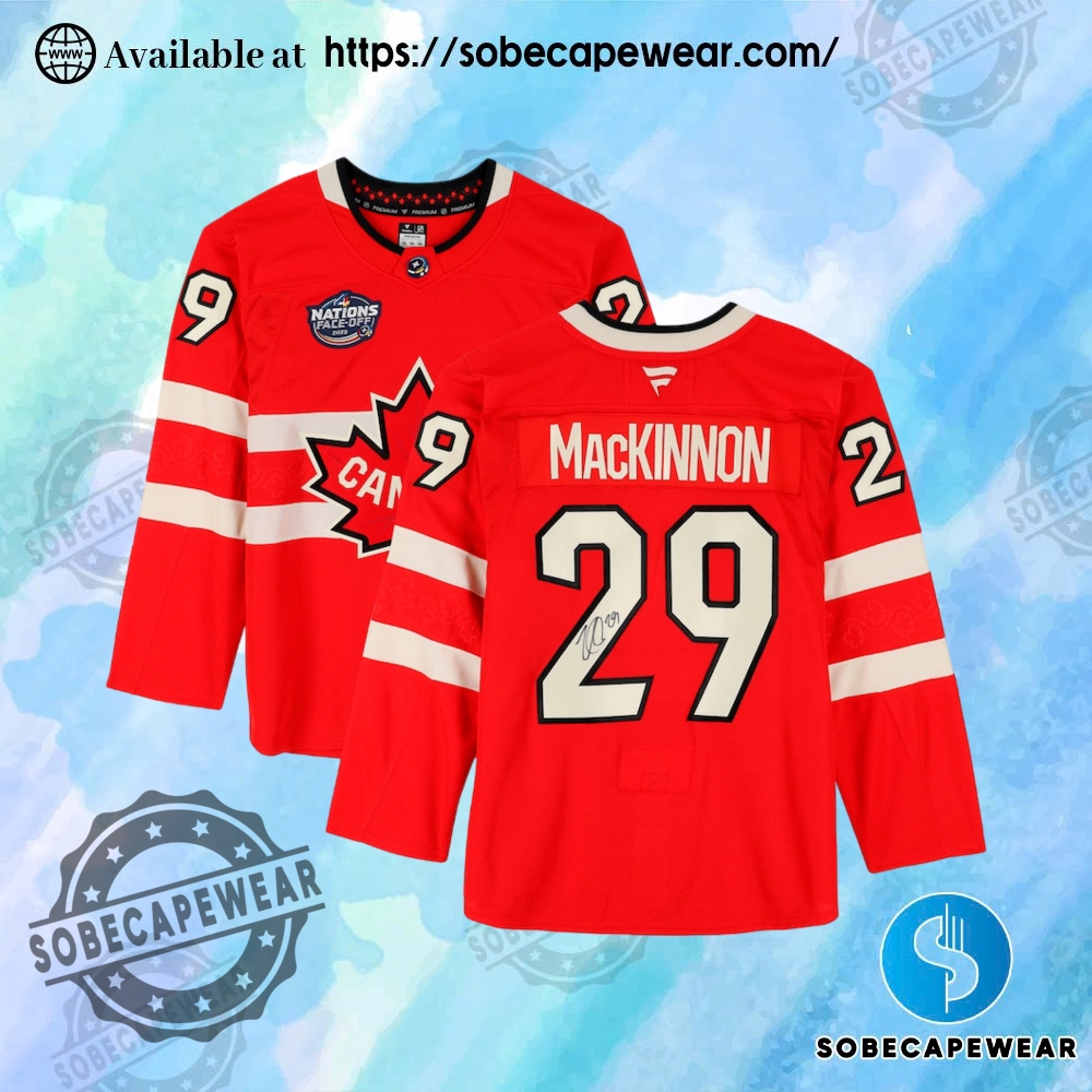 Which 2025 Jerseys Are Winning Fan Approval? 21 Nathan Mackinnon Canada Autographed Fanatics Authentic 4 Nations Faceoff Red Fanatics Premium Jersey