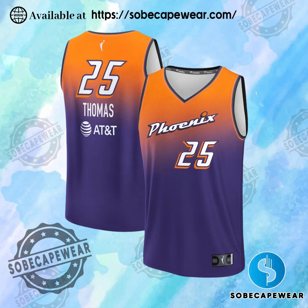 Which 2025 Jerseys Are Winning Fan Approval? 26 Fanatics Alyssa Thomas Phoenix Mercury Youth Purple Explorer Edition Fast Break Replica Jersey