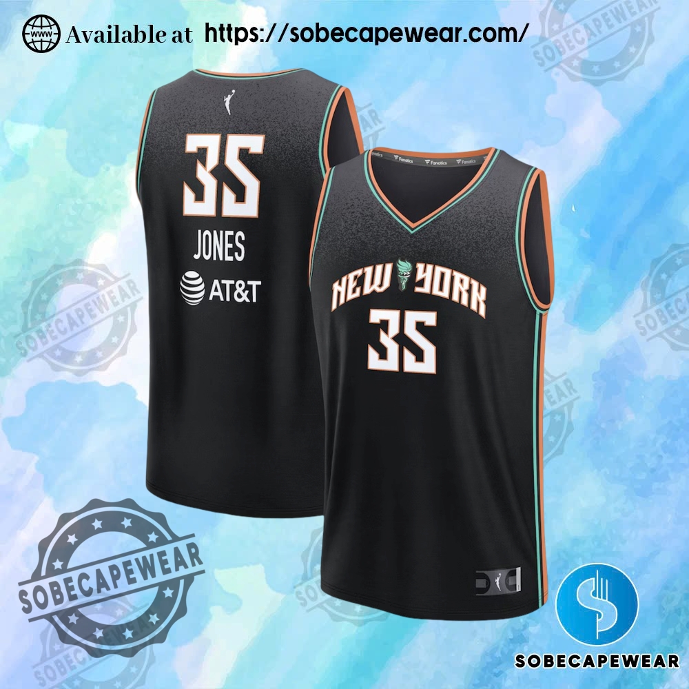 Which 2025 Jerseys Are Winning Fan Approval? 32 Fanatics Jonquel Jones New York Liberty Youth Black Explorer Edition Fast Break Replica Jersey