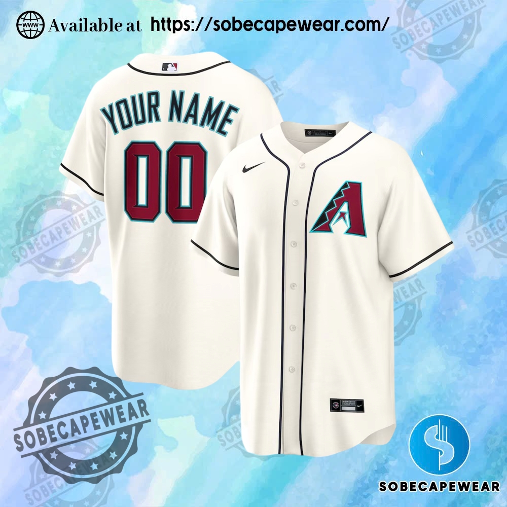 Personalize Nike Arizona Diamondbacks Cream Home Custom Replica 2.0 Jersey