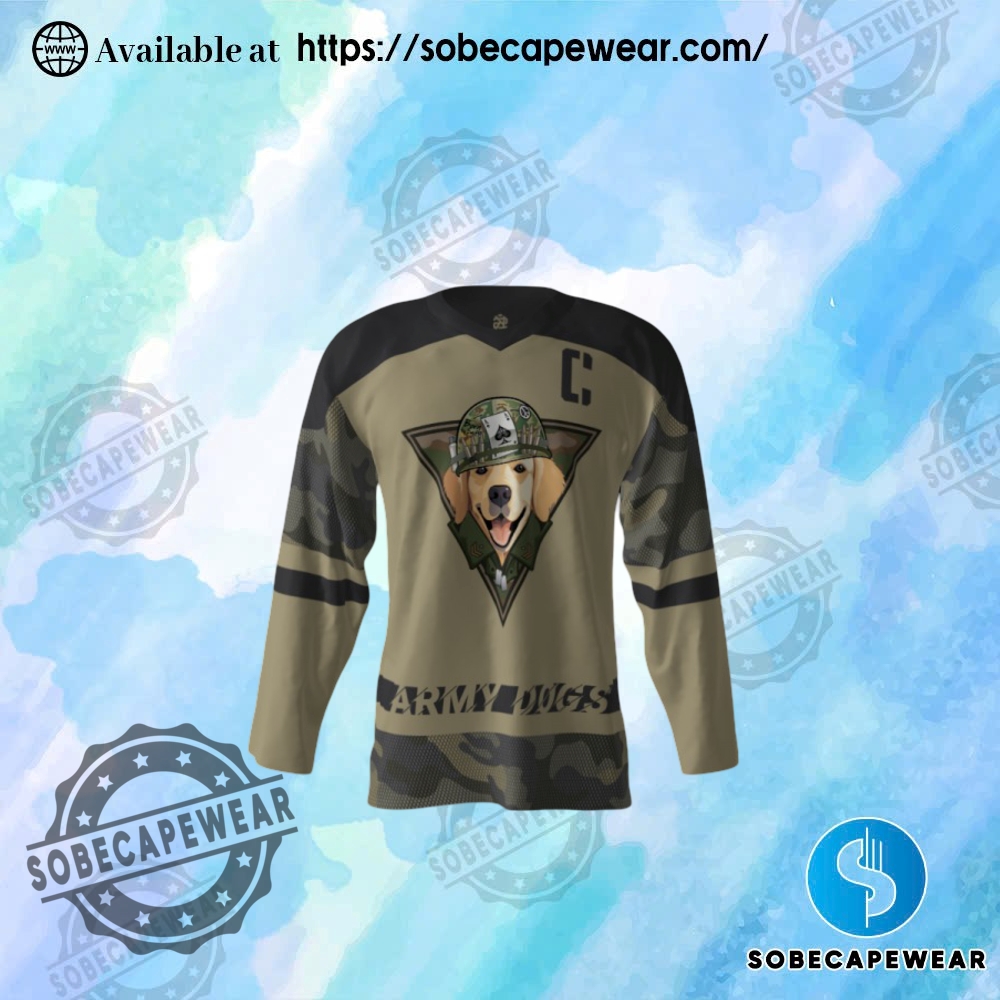 Latest Jersey Reveals That Are Turning Heads 3 Militarystyle Hockey Jersey For Army Dogs Team
