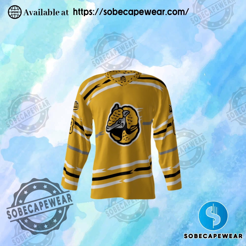 Latest Jersey Reveals That Are Turning Heads 15 Exclusive Gold Hockey Jersey For Armadillos Team