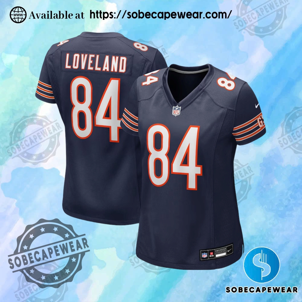 Just Released: Standout Jerseys of the Month 14 Colston Loveland Chicago Bears Nike Womens Team Game Navy Jersey