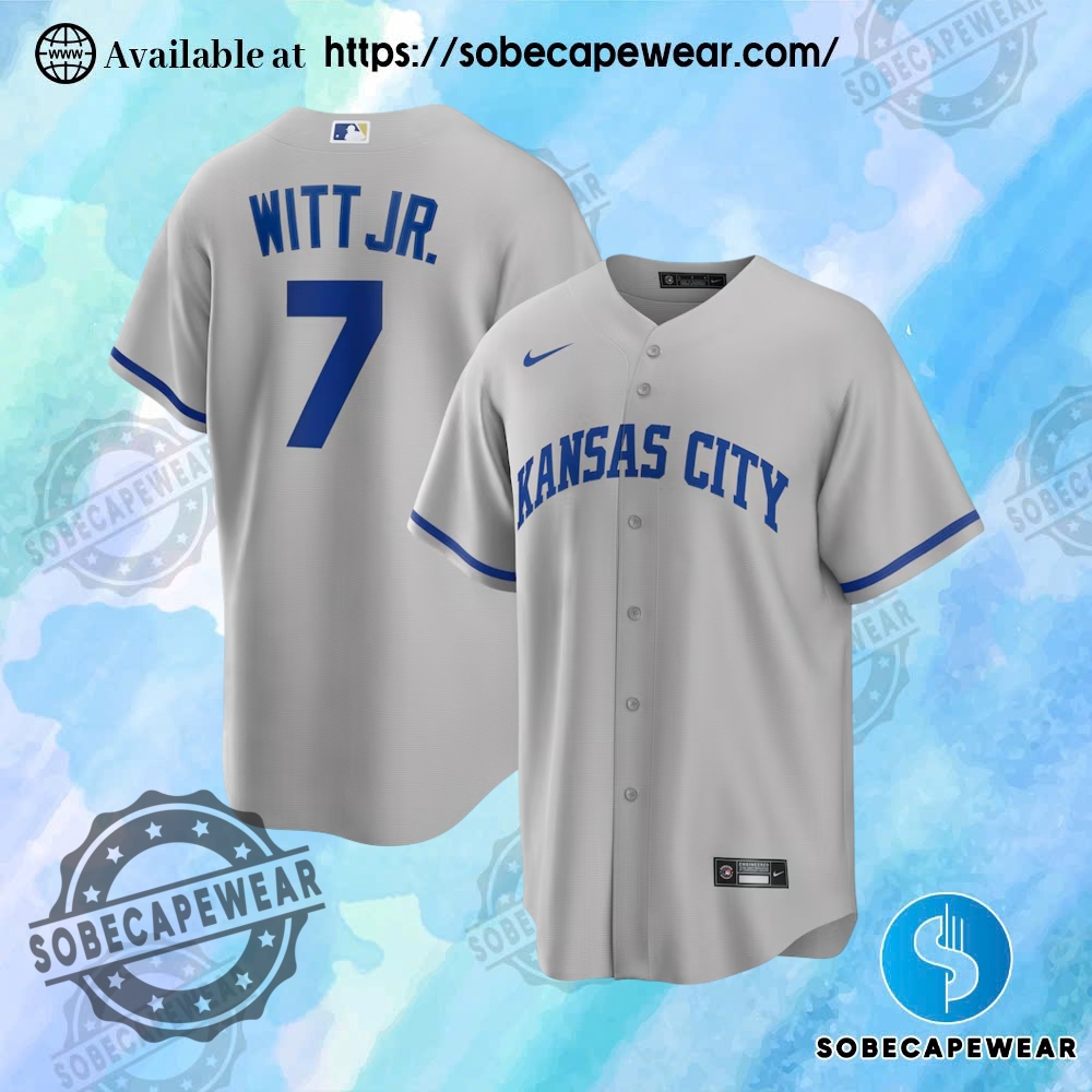 Just Released: Standout Jerseys of the Month 15 Bobby Witt Jr. Kansas City Royals Nike Road Replica Gray Jersey