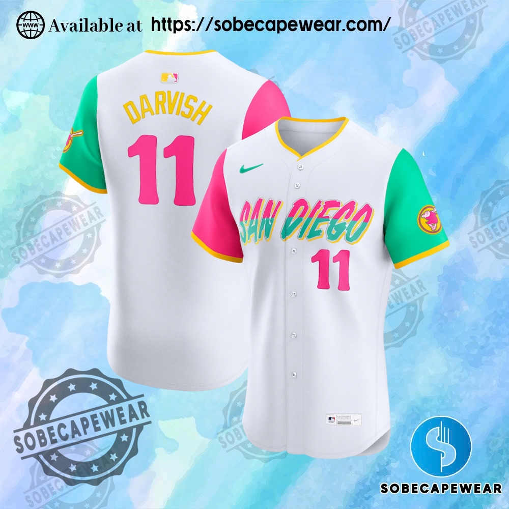Just Released: Standout Jerseys of the Month 18 Yu Darvish San Diego Padres Nike City Connect Elite Player White Jersey