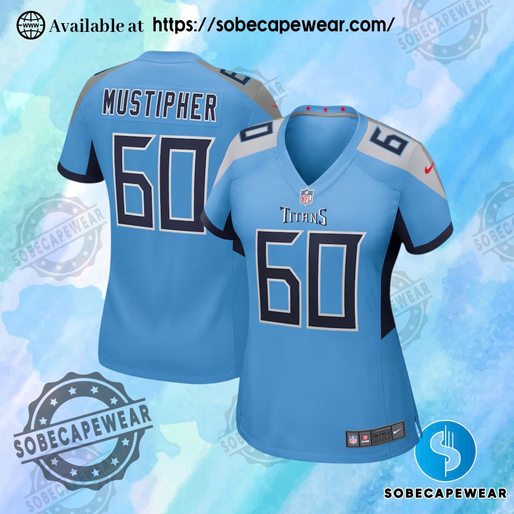 Just Released: Standout Jerseys of the Month 23 Sam Mustipher Tennessee Titans Nike Womens Team Game Light Blue Jersey