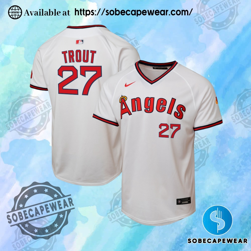 Just Released: Standout Jerseys of the Month 26 Mike Trout Los Angeles Angels Nike Youth Alternate 2 Limited Player White Jersey