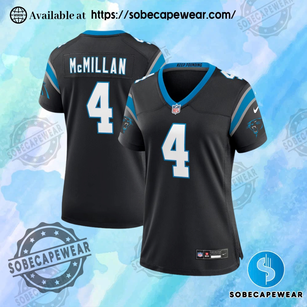 Just Released: Standout Jerseys of the Month 30 Tetairoa Mcmillan Carolina Panthers Nike Womens Team Game Black Jersey