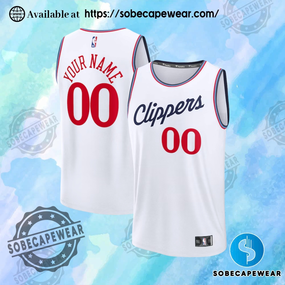 Make It Yours: Custom Jerseys with Your Name and Number 3 Personalize La Clippers Fanatics White Fast Break Custom Replica Jersey