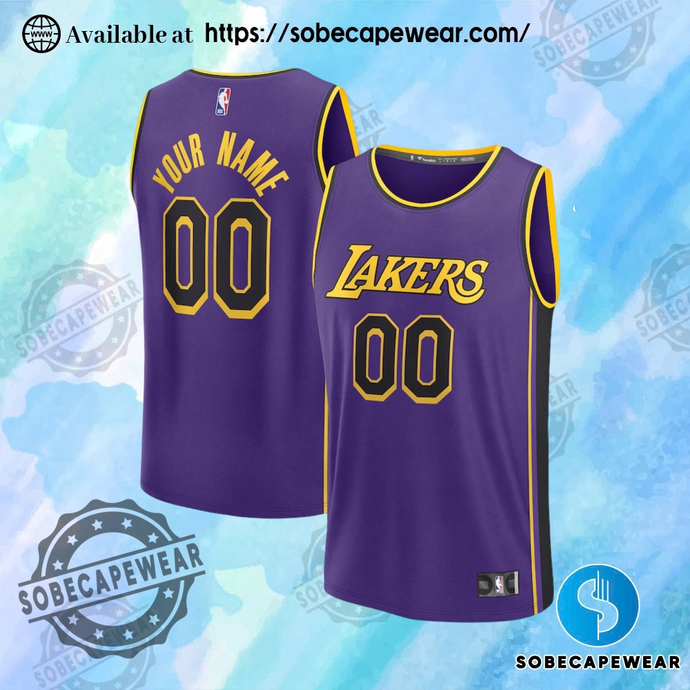 Make It Yours: Custom Jerseys with Your Name and Number 6 Personalize Los Angeles Lakers Fanatics Purple Fast Break Custom Jersey