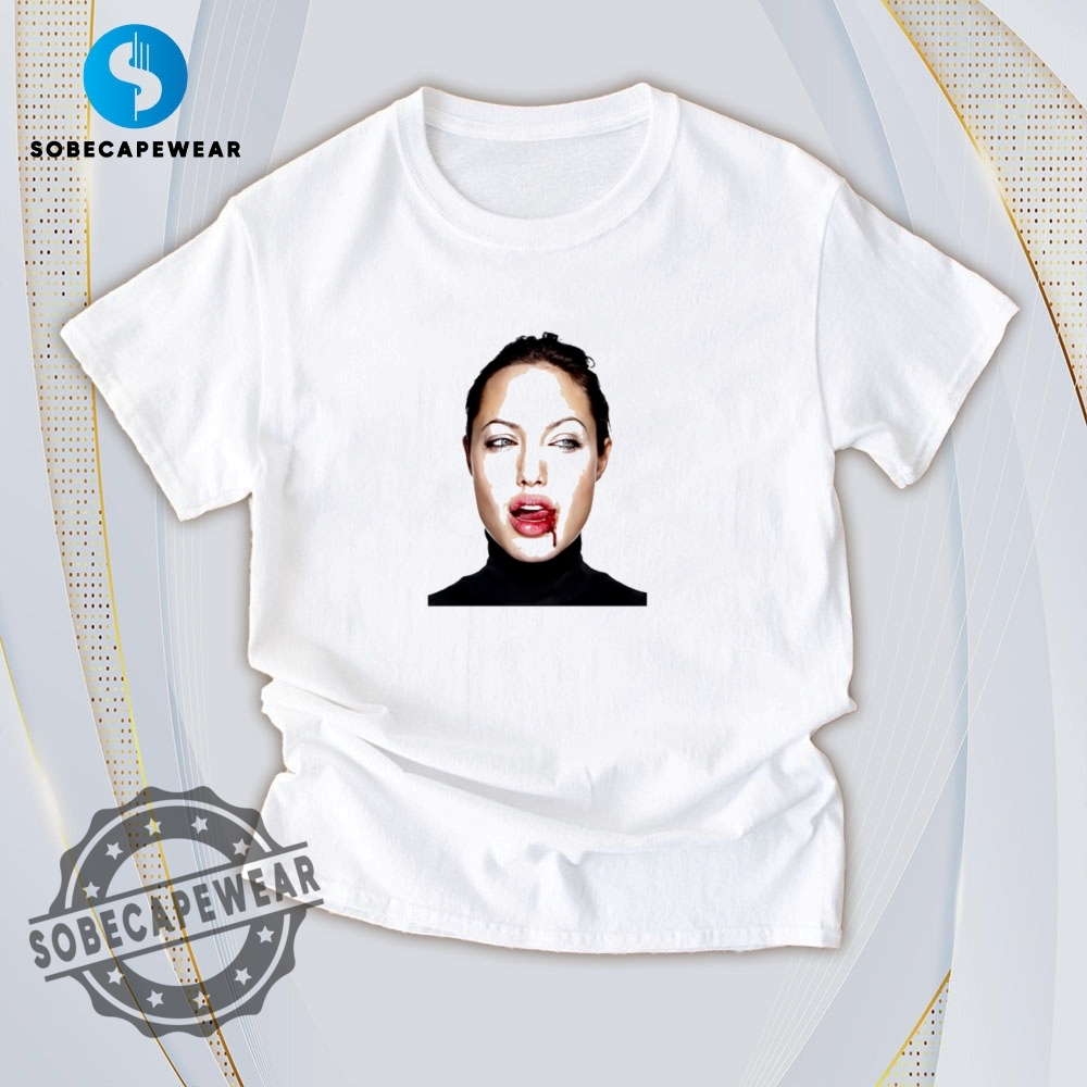 Make Way for the Print Takeover – T-Shirts Edition 27 Blood On Lips Horror Angelina Jolie Shirt Hoodie Sweatshirt Vintage