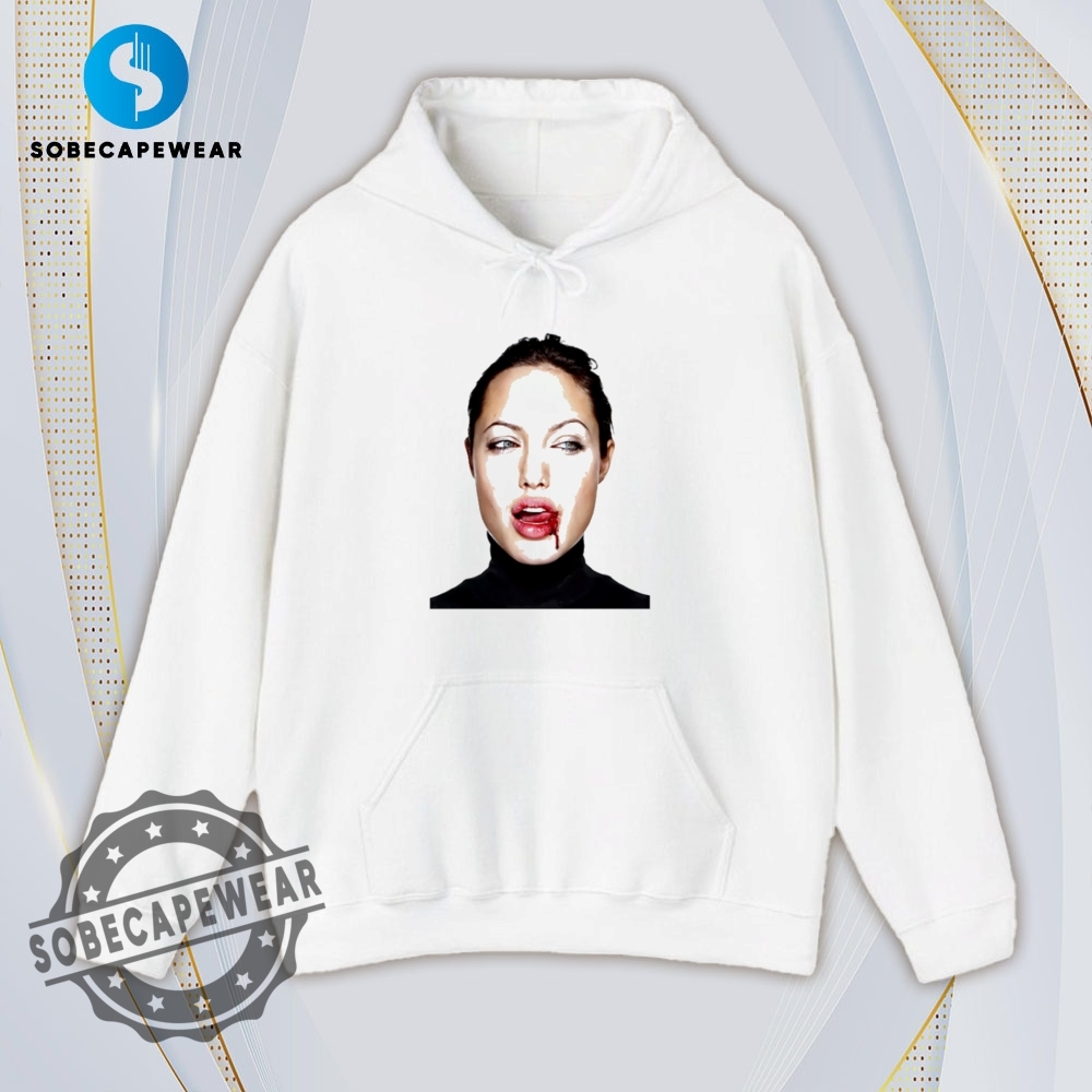 Blood On Lips Horror Angelina Jolie Shirt Hoodie Sweatshirt Vintage 4 Blood on lips horror Angelina Jolie Shirt Hoodie Sweatshirt Vintage