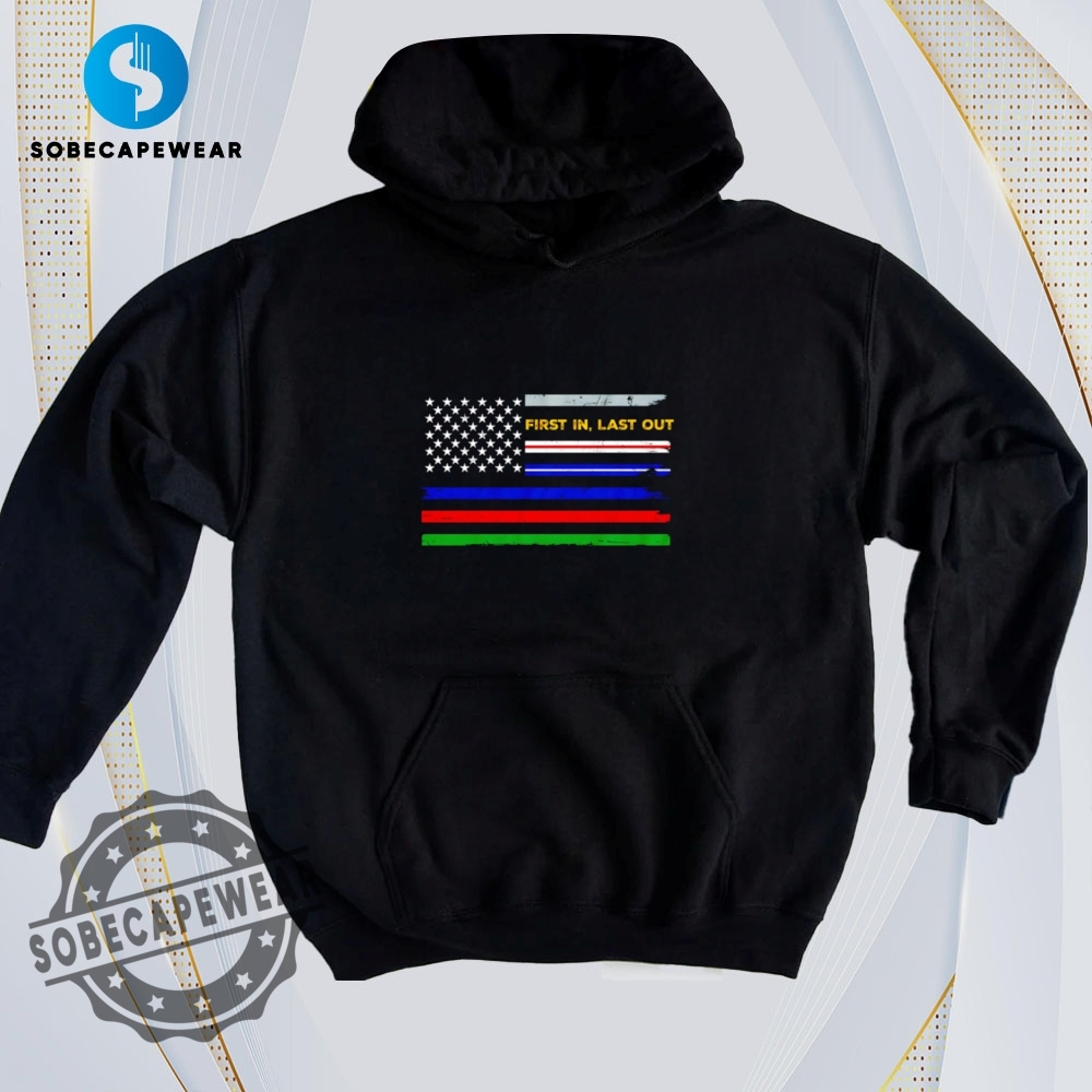 Your Favorite Prints, Now on the Coolest T-Shirts 31 First In Last Out Flag Retro Shirt Hoodie Sweatshirt Sweater