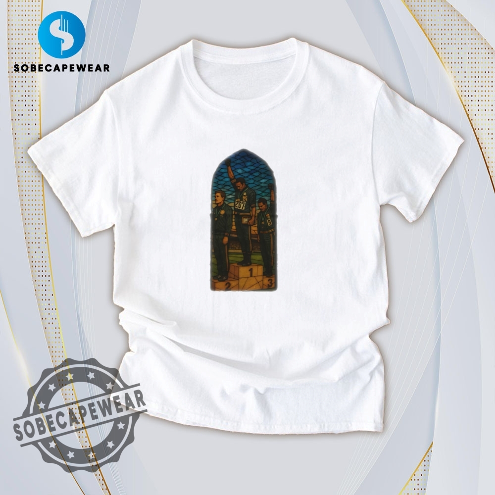 Your Favorite Prints, Now on the Coolest T-Shirts 48 1968 Olympics Stained Glass Retro Shirt Hoodie Sweatshirt Sweater
