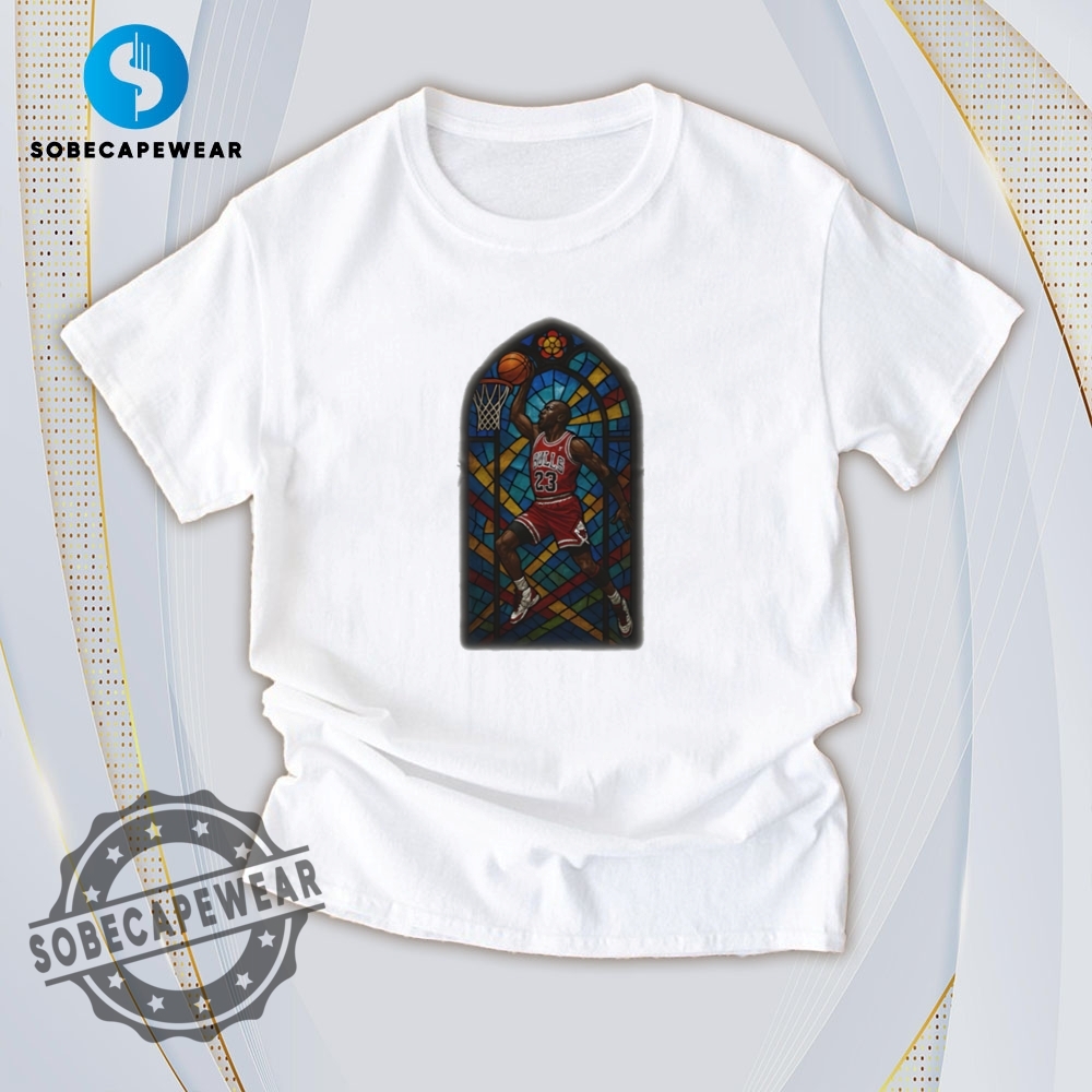 Your Favorite Prints, Now on the Coolest T-Shirts 49 Michael Jordan Stained Glass Retro Shirt Hoodie Sweatshirt Sweater