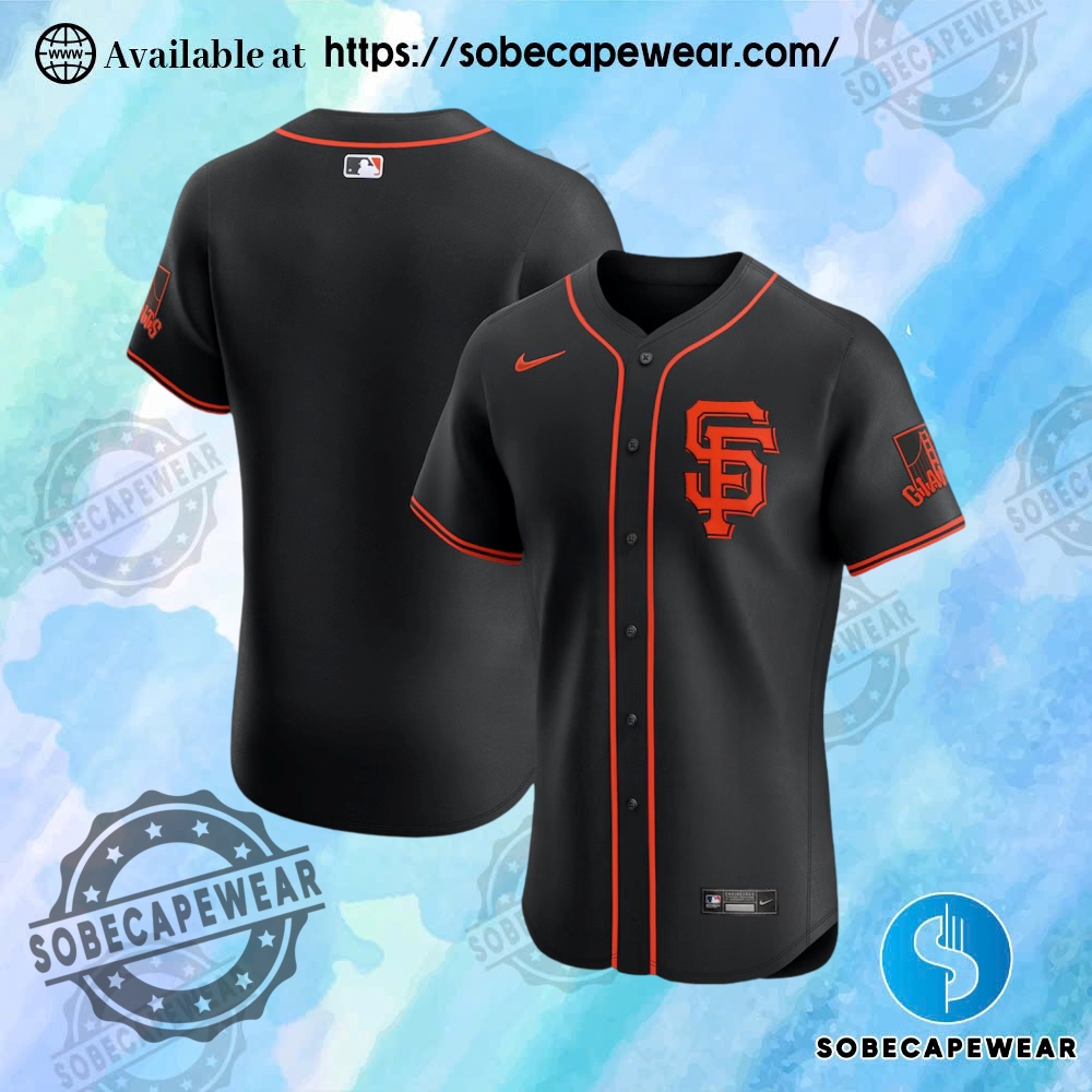 Unpacking the Latest Jersey Collections 3 San Francisco Giants Nike Alternate 2 Elite Black Jersey