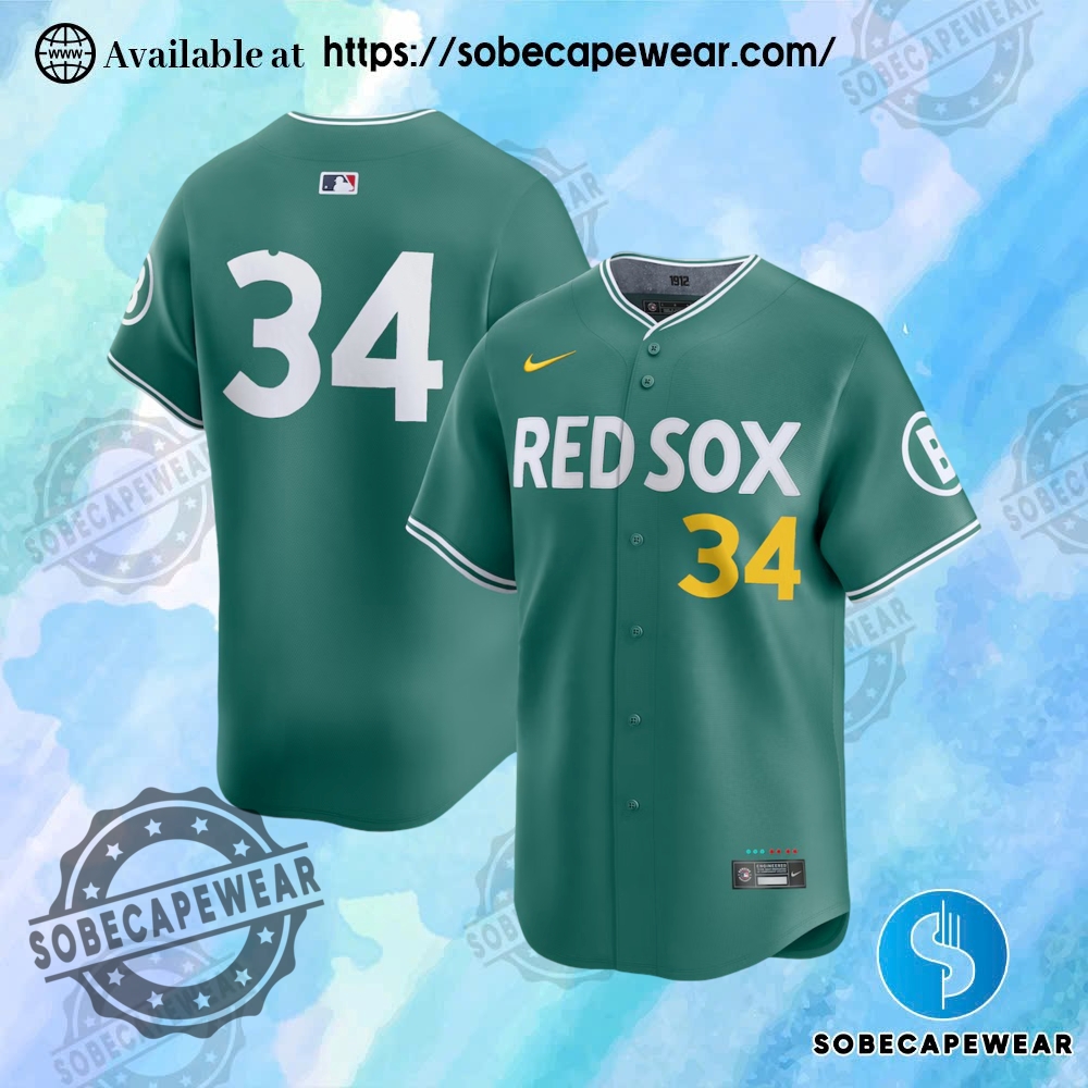 Unpacking the Latest Jersey Collections 9 David Ortiz Boston Red Sox Nike 2025 City Connect Limited Retired Player Green Jersey