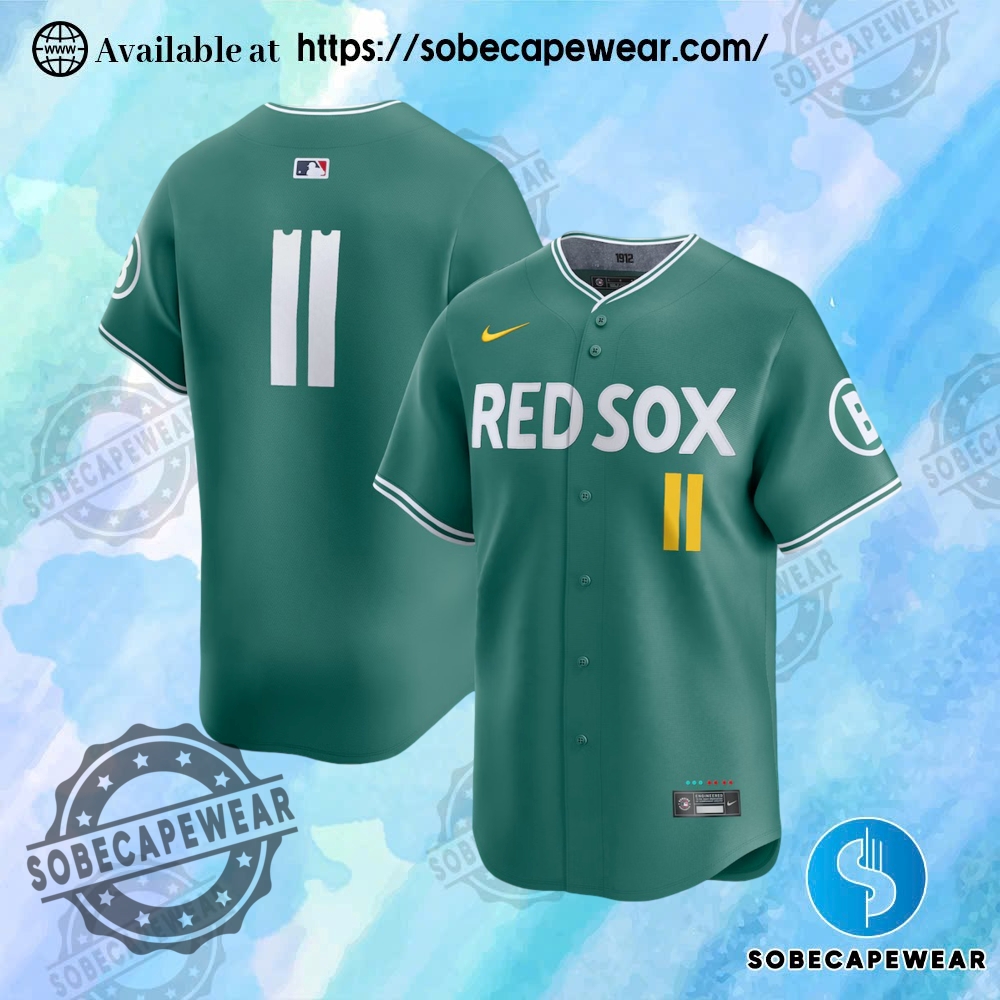 Unpacking the Latest Jersey Collections 11 Rafael Devers Boston Red Sox Nike 2025 City Connect Limited Player Green Jersey