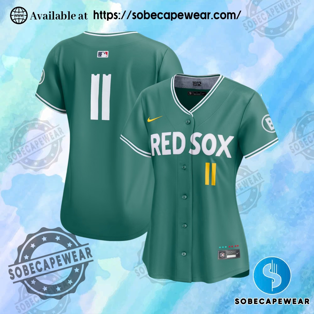 Unpacking the Latest Jersey Collections 12 Rafael Devers Boston Red Sox Nike Womens 2025 City Connect Limited Green Jersey