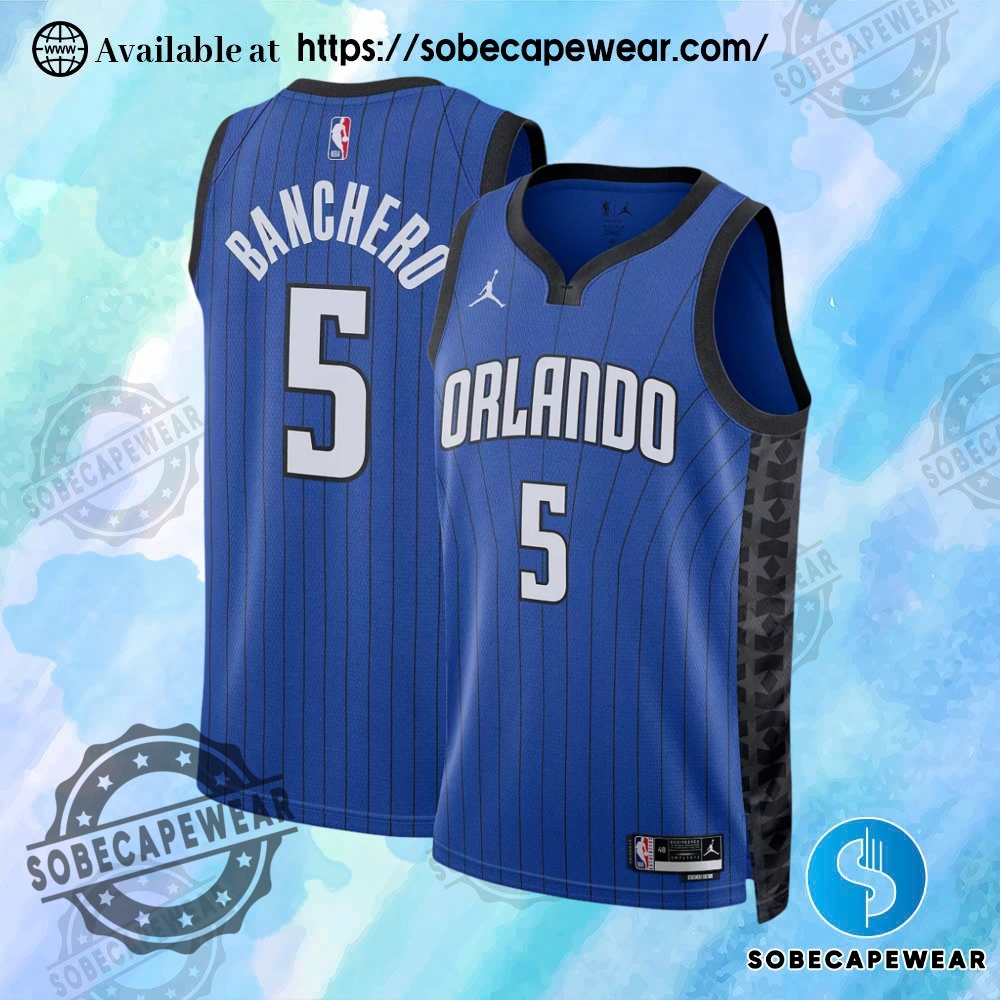 Unpacking the Latest Jersey Collections 13 Jordan Orlando Magic Paolo Banchero 5 Royal Statement Jersey