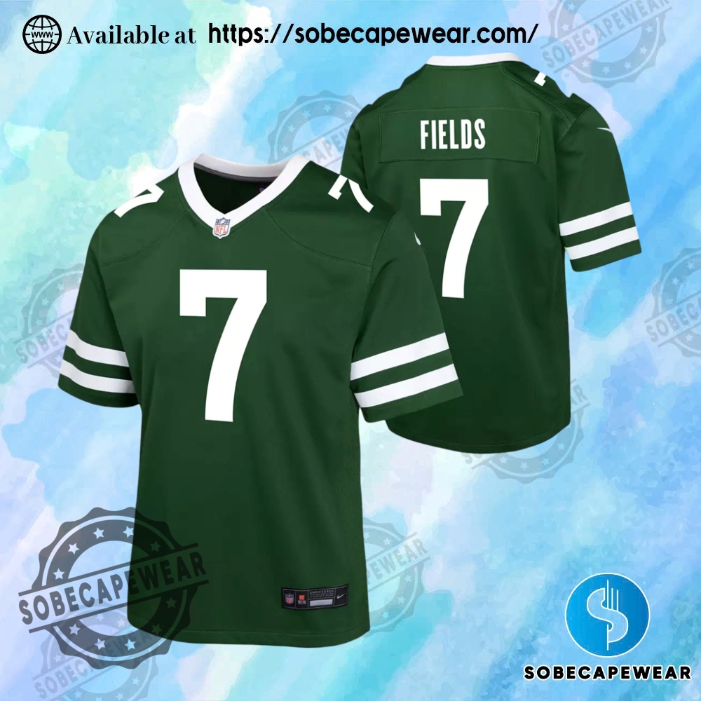 Unpacking the Latest Jersey Collections 14 Nike New York Jets Justin Fields No7 Green Game Jersey