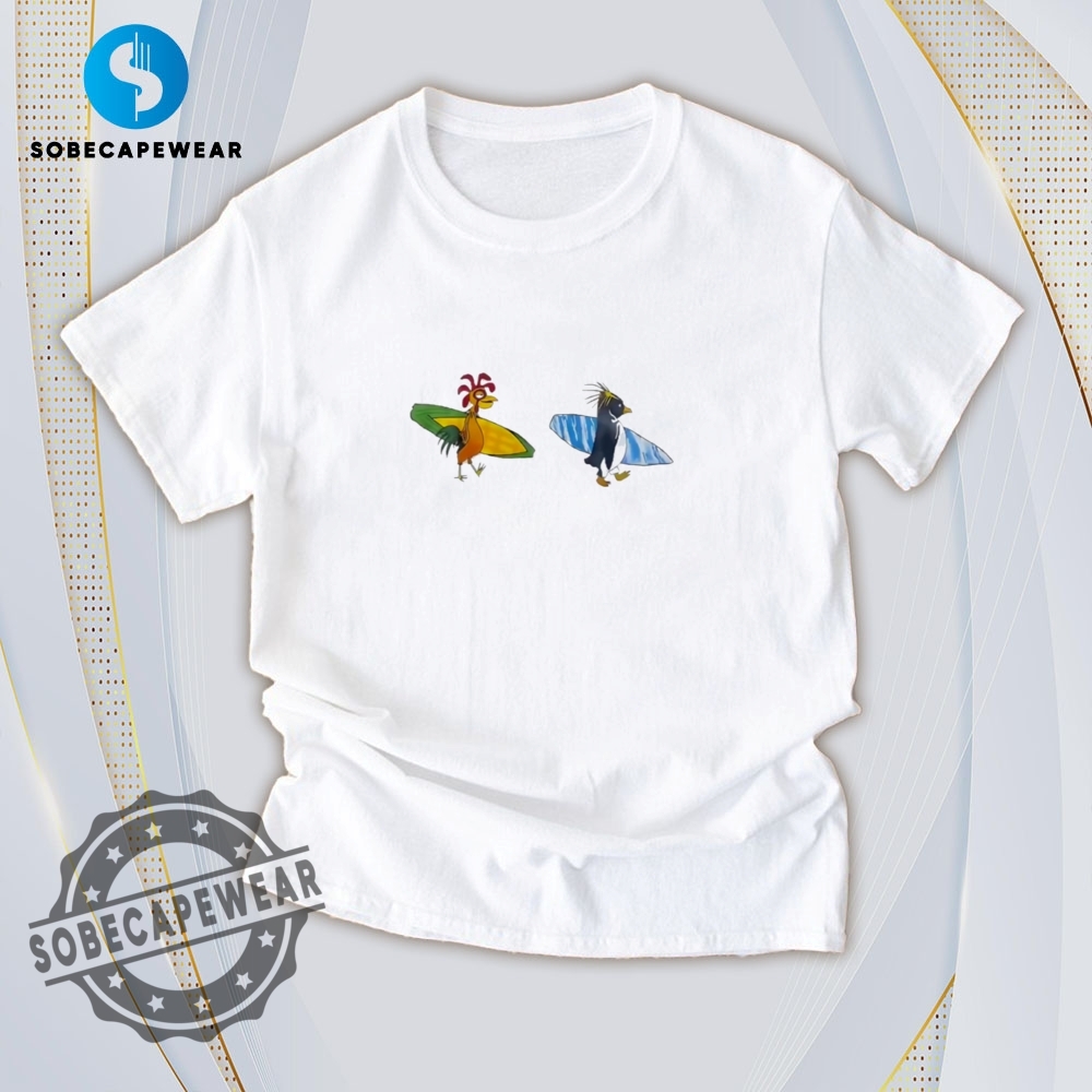 Vibrant Prints, Fresh Styles – T-Shirts You’ll Live In 25 Rooster And Penguin With Colorful Surfboards Vintage Retro Shirt Sweatshirt Sweater Sweater Hoodie