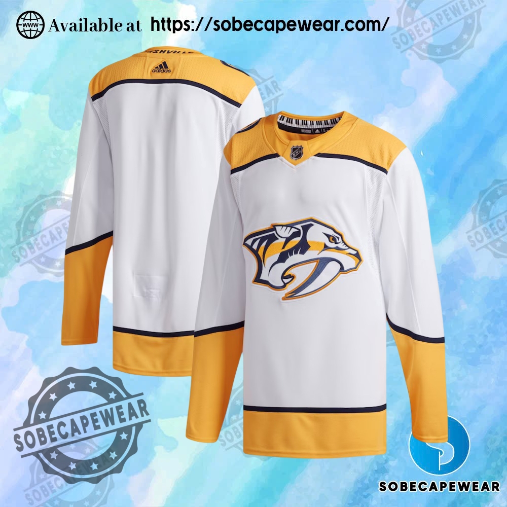 Top Trendy and Stylish Jerseys You Need to See Today 9 Nashville Predators Adidas Away Authentic White Jersey