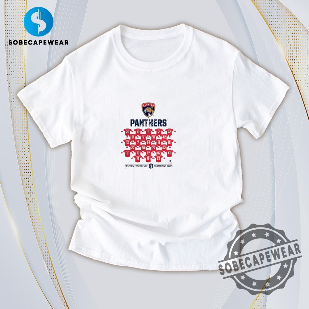 Bold Prints & Edgy Cuts: The Tees That Scream Trendy 21 2025 Eastern Conference Champions Jersey Roster Florida Panthers Vintage Retro Shirt Sweatshirt Sweater Hoodie