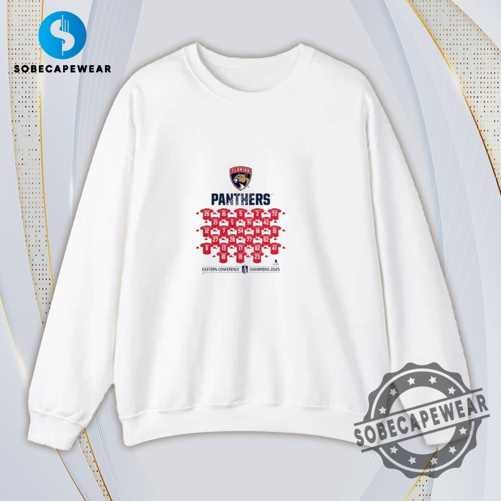 2025 Eastern Conference Champions Jersey Roster Florida Panthers Vintage Retro Shirt Sweatshirt Sweater Hoodie 5 2025 Eastern Conference Champions Jersey Roster Florida Panthers Vintage Retro Shirt Sweatshirt Sweater Hoodie
