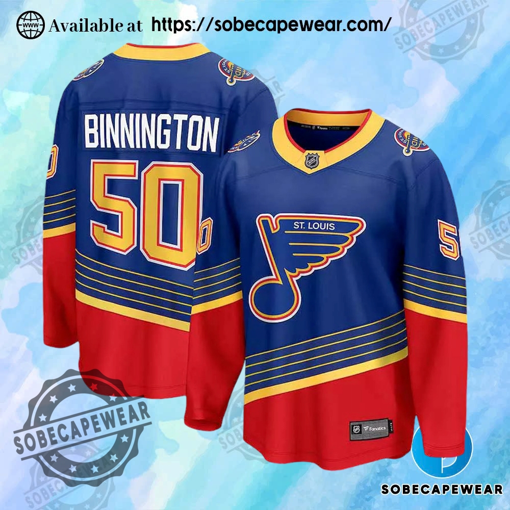 12 Fire Jersey Looks to Try This Season 7 Nhl Mens St. Louis Blues Jordan Binnington No50 2Nd Alternate Breakaway Replica Jersey