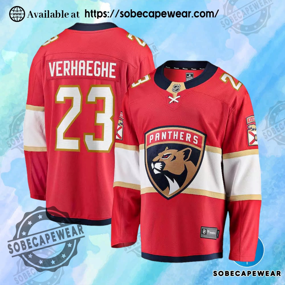 12 Fire Jersey Looks to Try This Season 13 Nhl Mens Florida Panthers Carter Verhaeghe No23 Red Home Replica Jersey