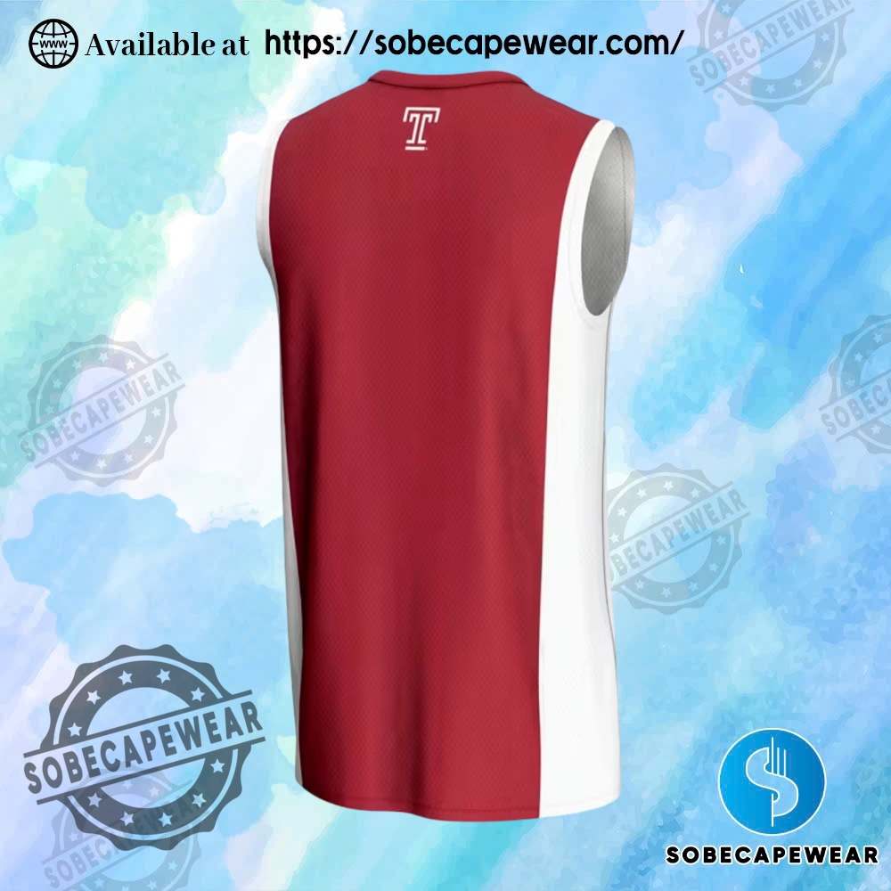 Temple Owls Red Basketball Jersey 3 Temple Owls Red Basketball Jersey