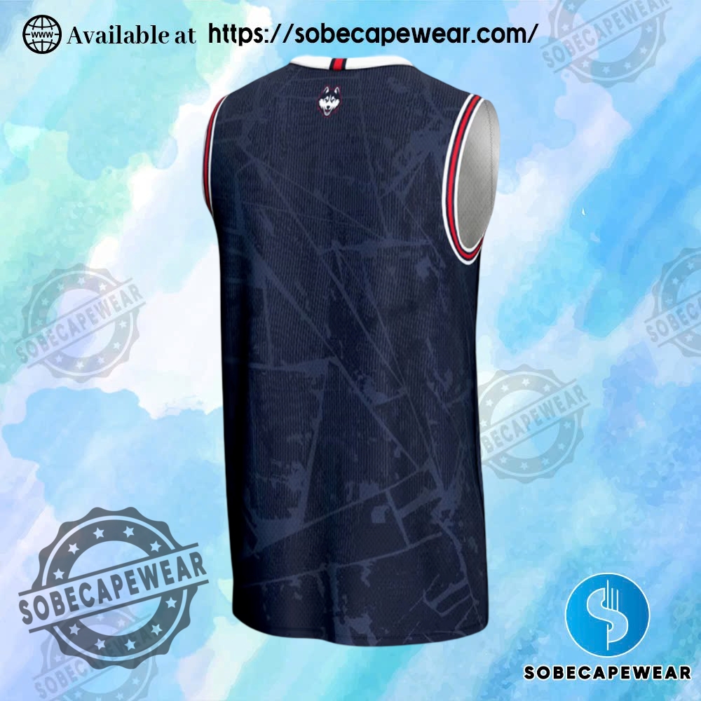 Uconn Huskies Vigor Navy Blue Basketball Jersey 3 UConn Huskies Vigor Navy Blue Basketball Jersey