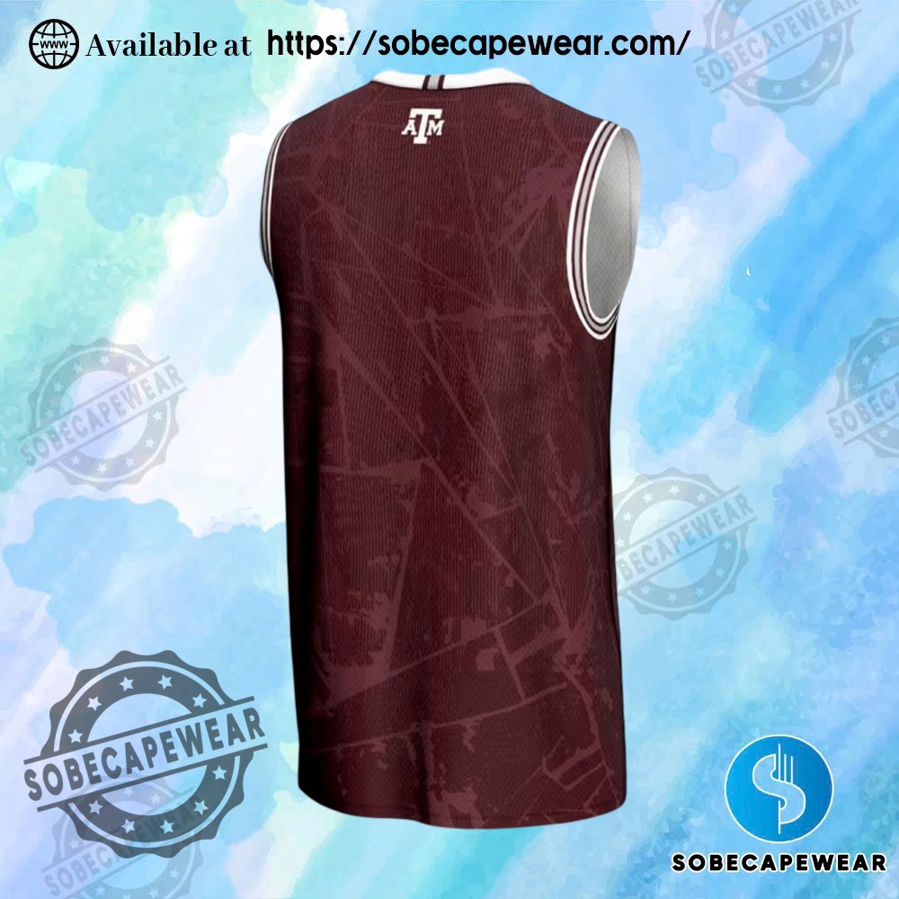 Texas Am Aggies Vigor Maroon Basketball Jersey 3 Texas A&M Aggies Vigor Maroon Basketball Jersey