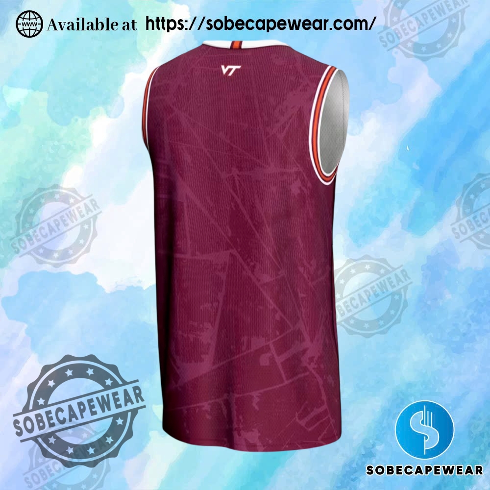 Virginia Tech Hokies Vigor Maroon Basketball Jersey 3 Virginia Tech Hokies Vigor Maroon Basketball Jersey