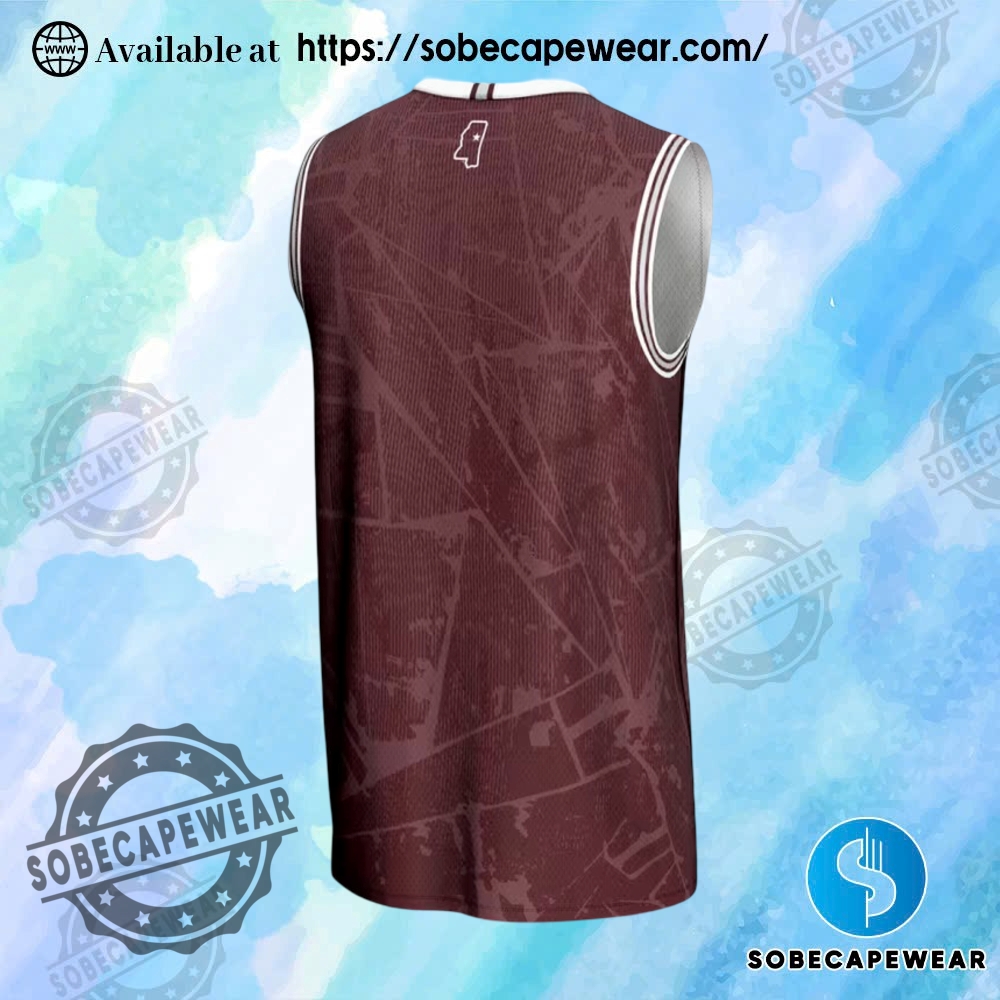 Mississippi State Bulldogs Vigor Maroon Basketball Jersey 3 Mississippi State Bulldogs Vigor Maroon Basketball Jersey