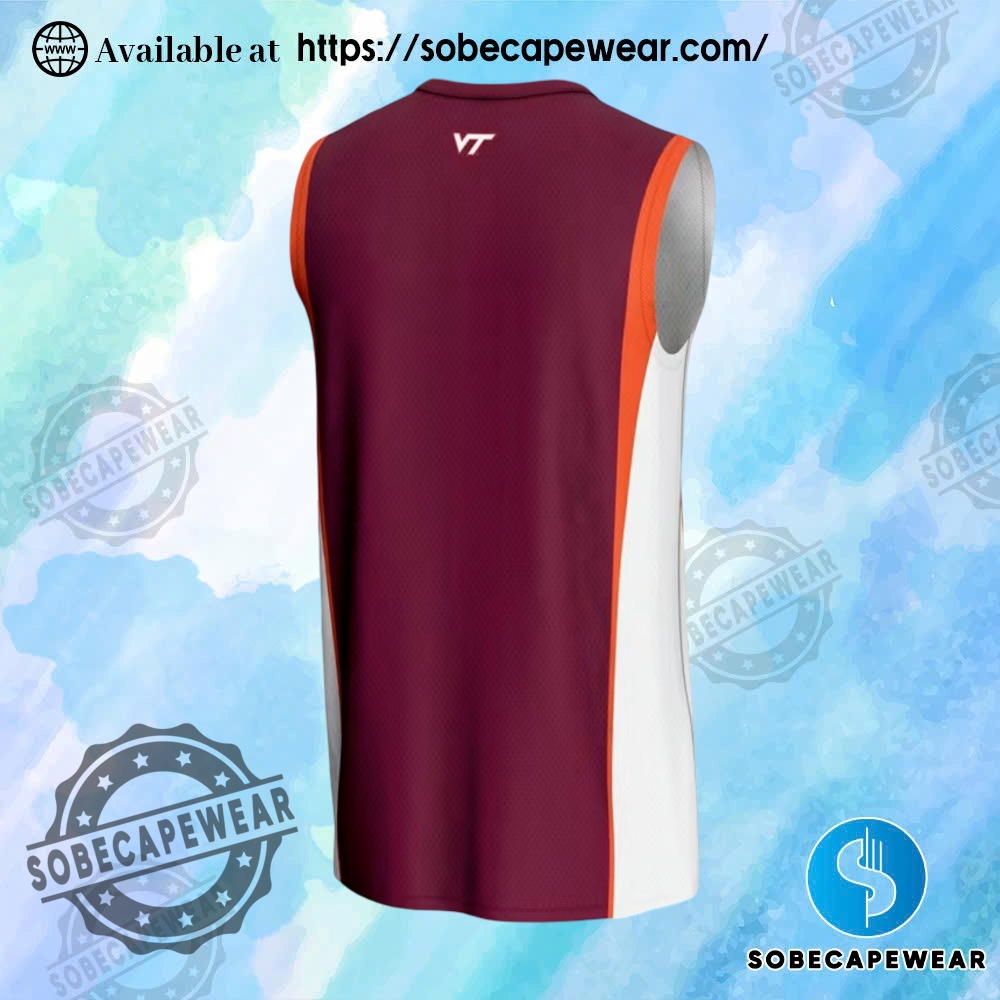 Virginia Tech Hokies Maroon Basketball Jersey 3 Virginia Tech Hokies Maroon Basketball Jersey